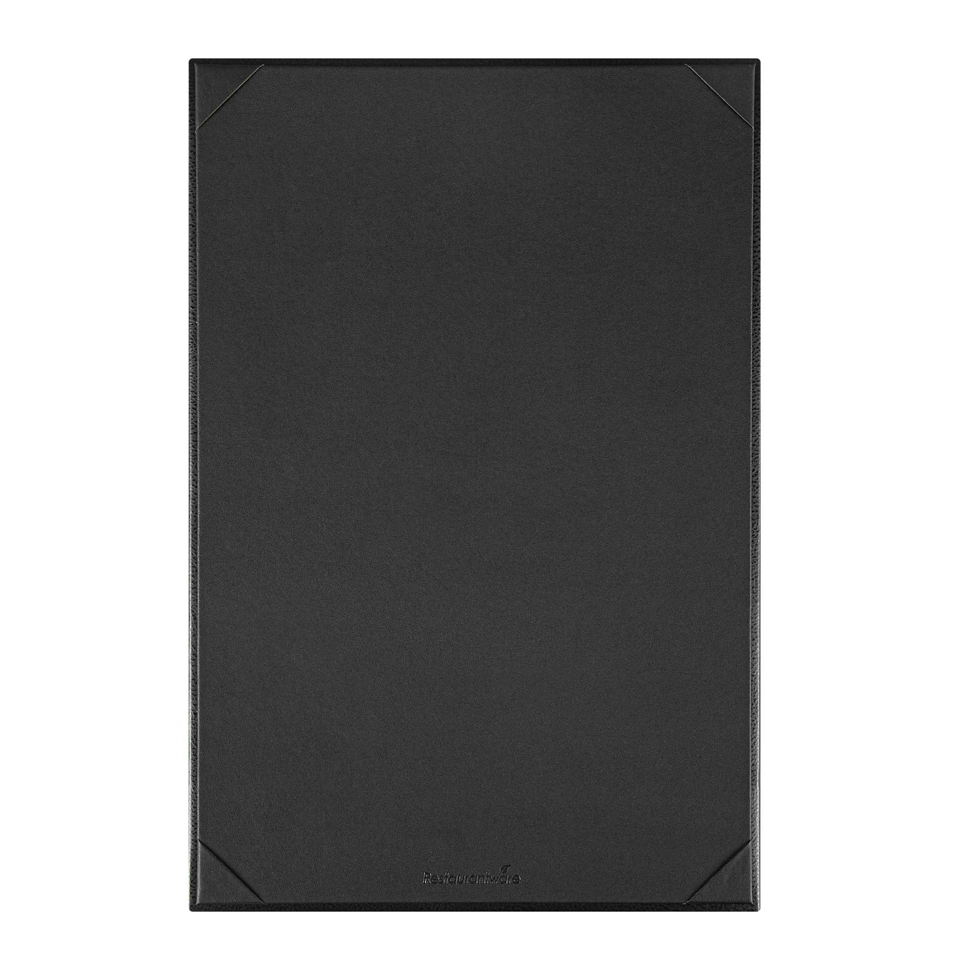 Chef 101 Black Vinyl Menu Board - Single Panel, 2-View - 11" x 17" - 24 count box
