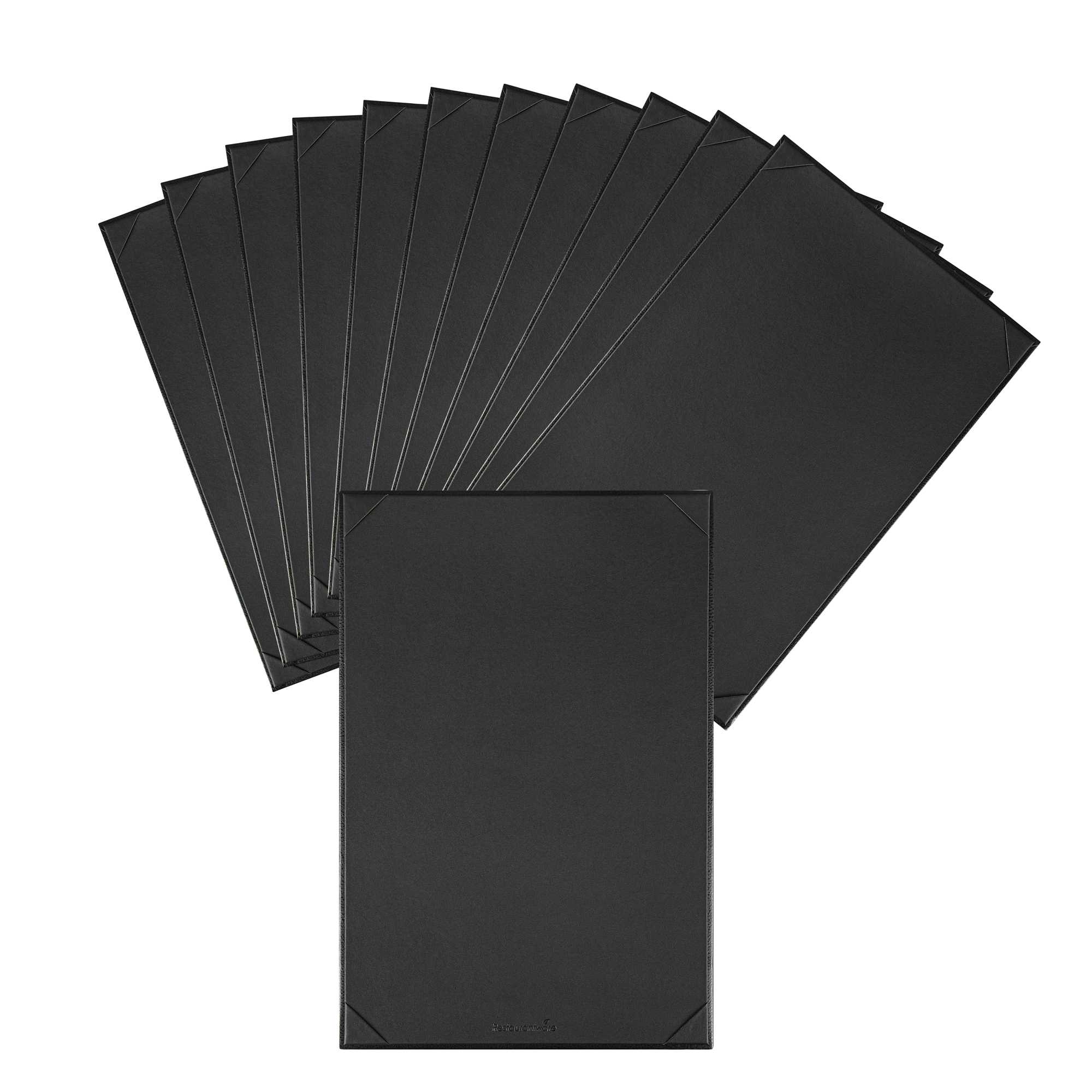 Chef 101 Black Vinyl Menu Board - Single Panel, 2-View - 11" x 17" - 24 count box