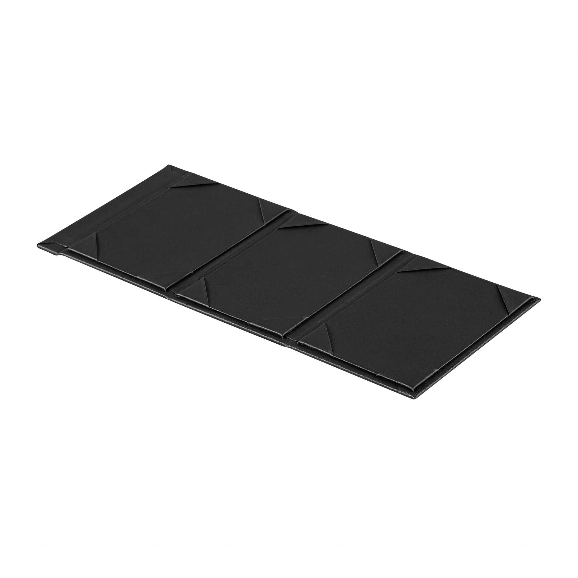 Chef 101 Black Vinyl Triangular Table Tent - 3-View - 4" x 6" - 48 count box