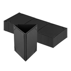 Chef 101 Black Vinyl Triangular Table Tent - 3-View - 5