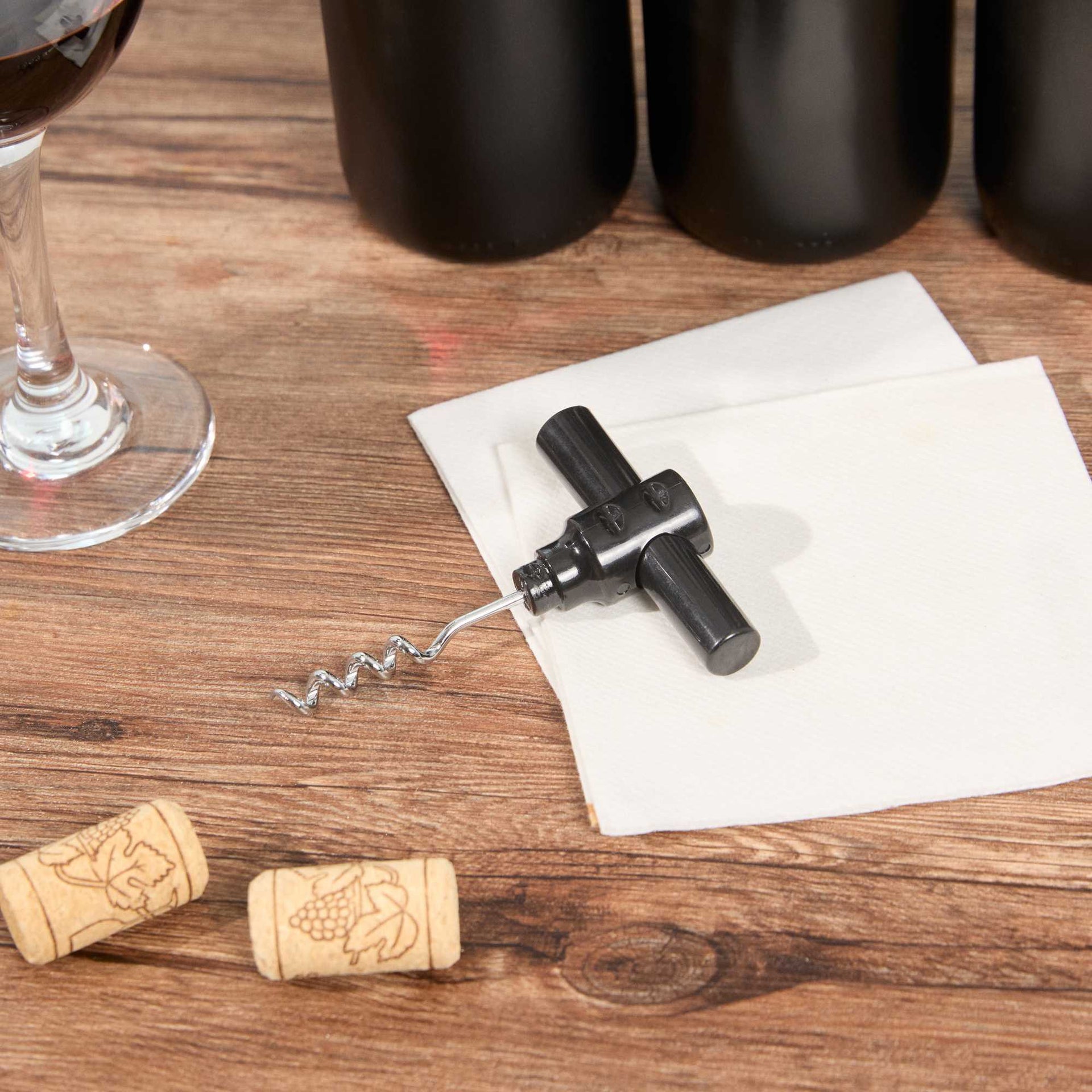 Chef 101 Black Plastic Pocket Corkscrew - 4 1/4" - 1 count box