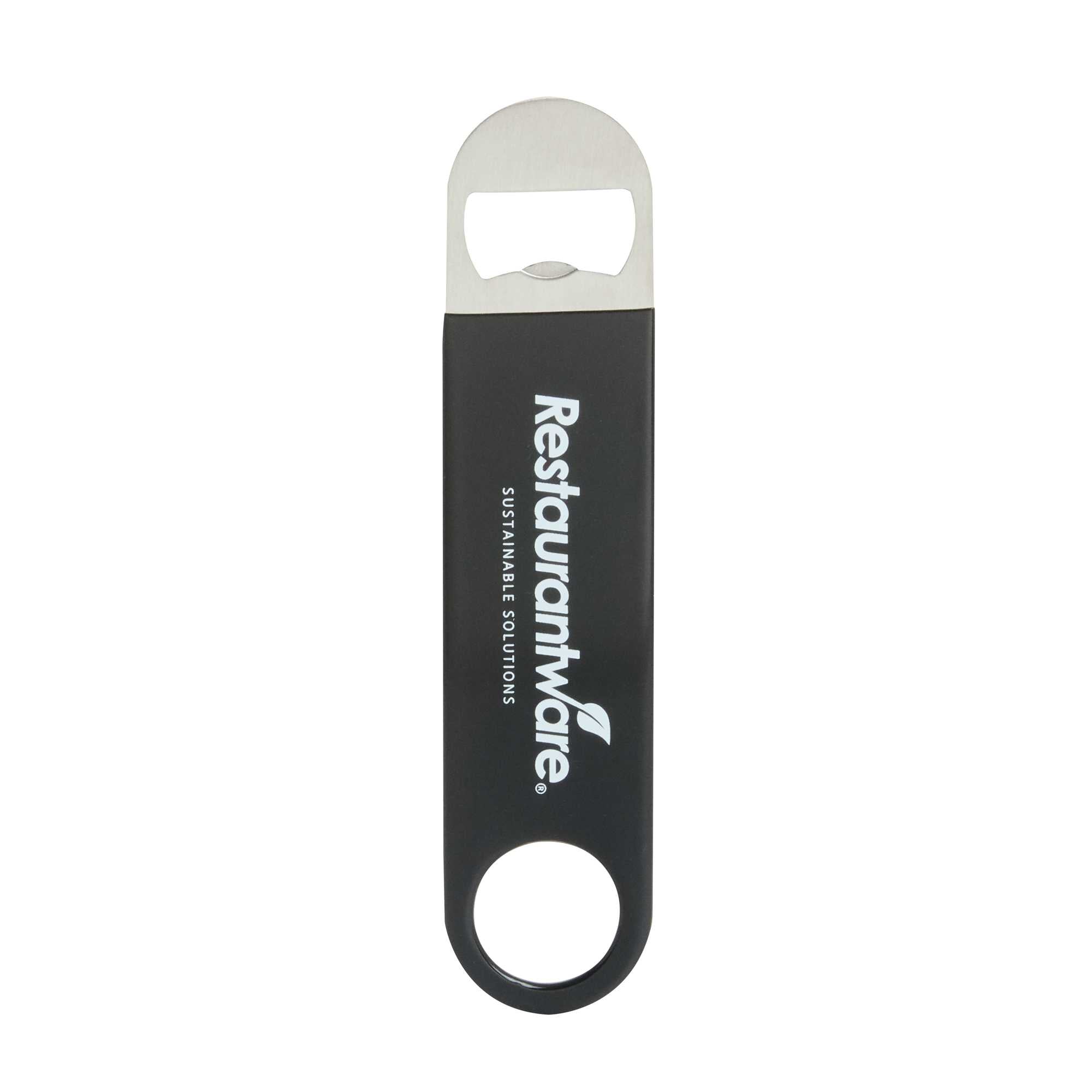 Chef 101 Black Bottle Opener - 7" x 1 1/2" - 1 count box
