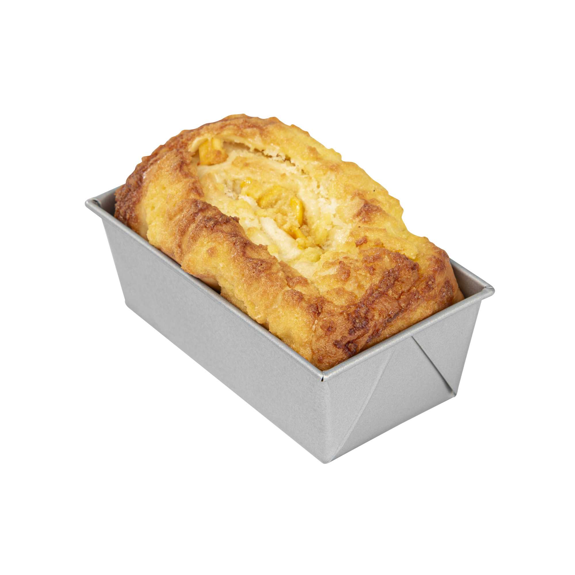 Pastry Tek 3/8 lb Glazed Aluminized Steel Bread Loaf Pan - 6" x 3 1/4" x 2 1/4" - 48 count box