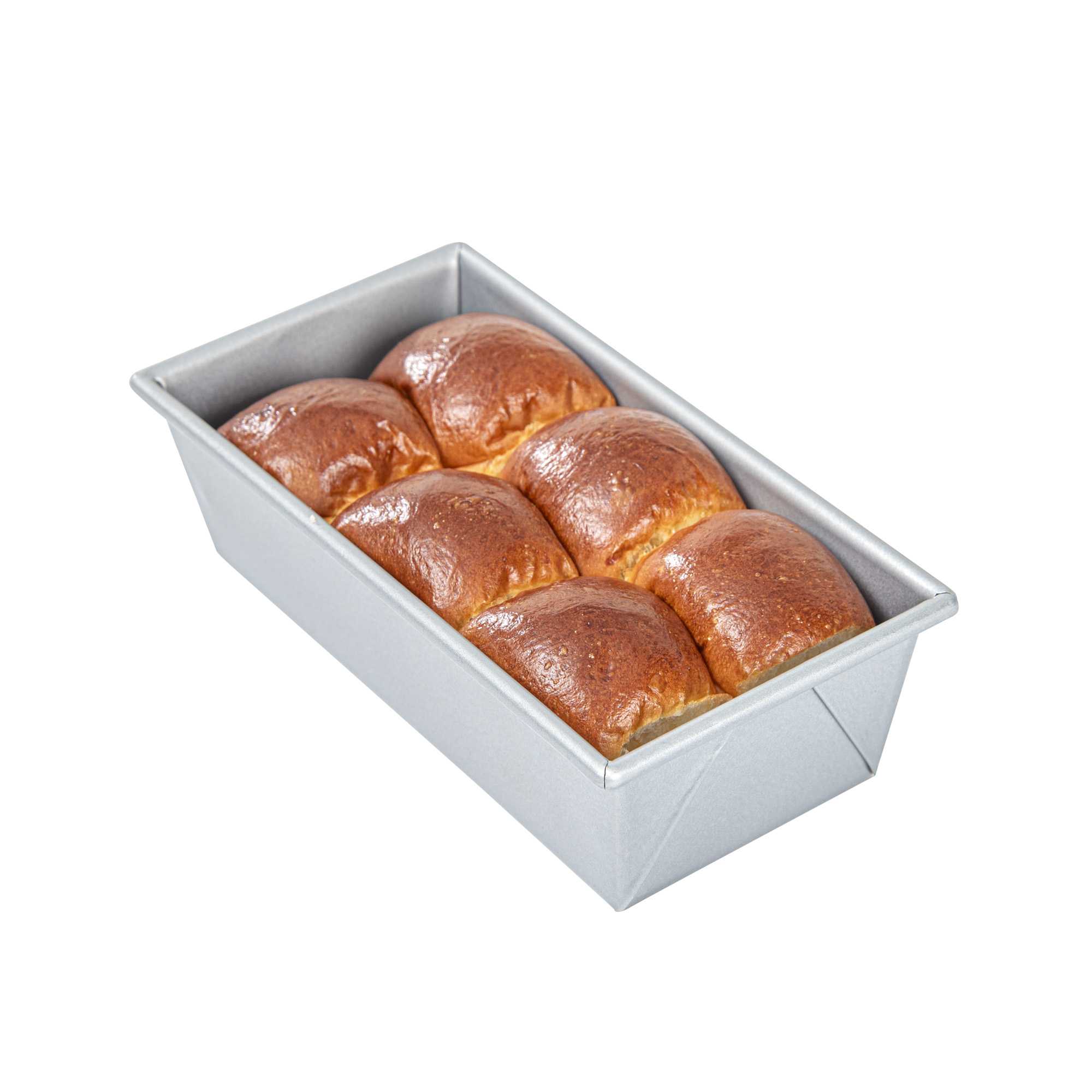 Pastry Tek 1 lb Glazed Aluminized Steel Bread Loaf Pan - 9 3/4" x 5" x 3" - 1 count box
