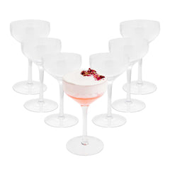 Bev Tek 8 oz Clear Tritan Plastic Coupe Glass - 3 3/4