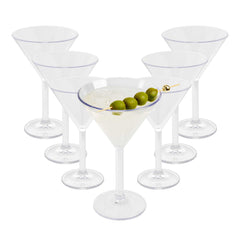 Bev Tek 10 oz Clear Tritan Plastic Martini Glass - 4 1/2