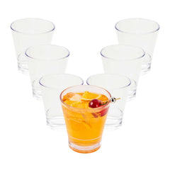Bev Tek 12 oz Clear Tritan Plastic Stackable Rocks / Double Old Fashioned Glass - 3 1/2