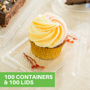 100 Containers & 100 Lids