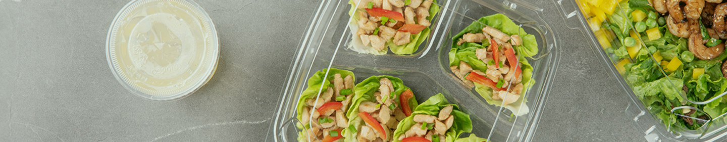 Clear Hinged Take-Out Containers