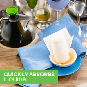 Quickly Absorbs Liquids